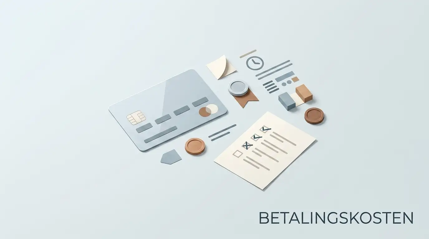 Illustratie van een prepaid voucher, bankbetaling en andere betaalroutes naast een neutrale vergelijkingslijst